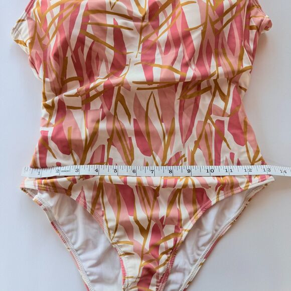 NWT Diarrablu Leila One Piece Square Neck Swimsuit in Blossom Rose Pink & Gold S - Picture 14 of 14